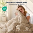 thumbnail image 3 of Unikome All Season Goose Down Feather Fiber Comforter with Natural Filling, Soft & Breathable Lightweight Duvet Insert, Machine Washable, King 104 x 88 Inch,Ginger Root, 3 of 10
