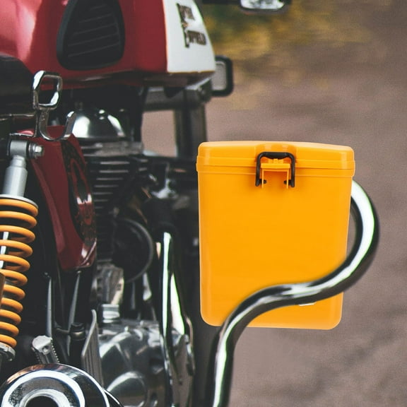 GOOHOCHY Tank Motorcycle Trunk Motorbike Storage Case 23.50X19.50X10.50CM Yellow