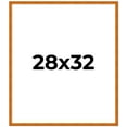 thumbnail image 2 of 28x32 Honey Brown Real Wood Picture Frame Width 0.75 inches | Interior Frame Depth 0.5 inches |, 2 of 8