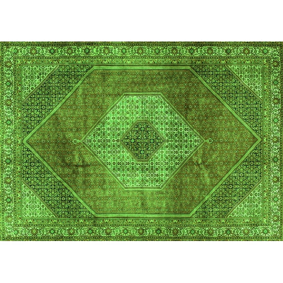 Ahgly Company Indoor Rectangle Persian Green Traditional Area Rugs, 2' x 3'