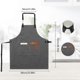 thumbnail image 3 of Practical Waterproof Canvas Apron With Multi Pocket Adjustable Neck Strap Waistband For Kitchen Restaurant Commercial Use Gray, 3 of 4