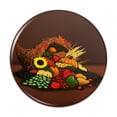 thumbnail image 1 of Cornucopia Thanksgiving Holiday Autumn Fall Pinback Button Pin, 1 of 4