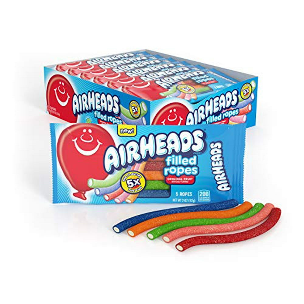 Airheads Filled Ropes Candy, Original Fruit, 2 Oz (Pack of 18