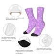thumbnail image 3 of Rateoe Lilac Glittering Pattern Children's Socks, Socks Gifts ,kids Crew Soft Cotton Socks , Moisture-Wicking, Durable, Ideal for Daily Wear & Sports, 3 of 5