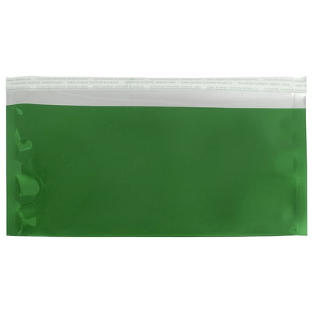 UPC: 0608729148654 | JAM #10 Foil Envelopes  4 1/8 x 9 1/2  Green  25/Pack  Peel & Seal