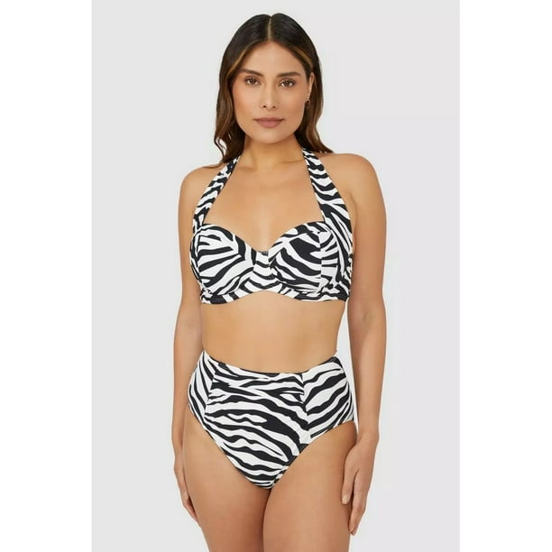 Gorgeous Womens Zebra Print High Waist Bikini Bottoms Walmart