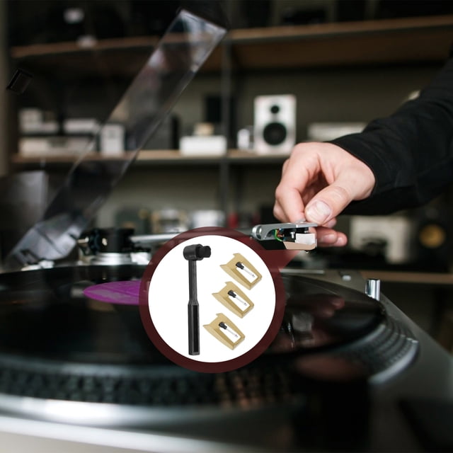 Phenofice 1ensemble Aiguille de Remplacement pour Tourne-Disque Vinyle avec Matériau à Gemmes Rouges et Design Résistant à l'Usure