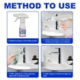 thumbnail image 4 of Eliminador de residuos de jabón, limpiador de baño de acción rápida y sin frotar para eliminar residuos de jabón, calcio, agua dura, cal y azulejos de ducha, sin lejía, 60 ml, 4 of 9