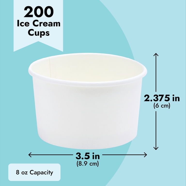 32 Pack Colorful Ice Cream Bowls With Spoons – Reusable Sundae Cups For Summer Parties