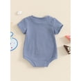 thumbnail image 6 of Raccmtaty Baby 1st Birthday Romper Waffler Number Print Short Sleeve Round Neck Summer Adorable Jumpsuit, 6 of 8