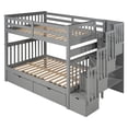thumbnail image 5 of JERFIT Over Full Bunk Bed with Shelves and 6 Storage Drawers Gray, 5 of 10