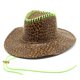 thumbnail image 2 of Sombrero de Panamá con ala grande Retro, sombrero de vaquero con estampado de leopardo occidental para fiesta del salvaje oeste, 2 of 5