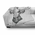 thumbnail image 3 of Adventure Soft Flannel Fleece Throw Blanket, Deer Head Tribal Sketch with Antlers Inspirational Wild and Free Phrase, Cozy Plush for Indoor and Outdoor Use, 50" x 60", Black White, by Ambesonne, 3 of 6