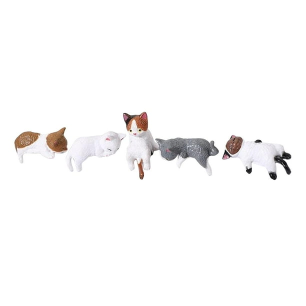 Figuras decorativas para monitores de computadora, estatuas de gatos pequeños, sillas de escritorio, artesanías de resina Estilo C