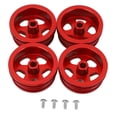 thumbnail image 2 of RC Car Wheel Rim, Aluminum Alloy 4Pcs Off Road Wheel Hub, Sturdy and Stylish Replacement for MN82 LC79 RC Crawler Trucks, 2 of 7