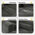 thumbnail image 5 of 101" Sectional Cloud Couch for Living Room, Boneless L Shaped Sofa with 26.4" Deep Seat, Side Pockets and Curved Armrests, No Assembly Required, Grey, 5 of 10