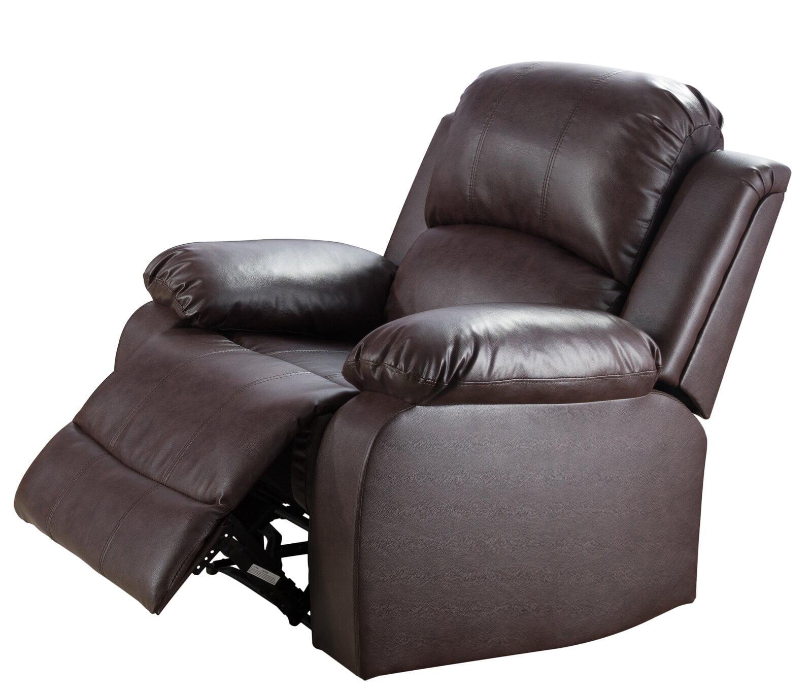 PonLiving Manual Leather Recliner Chair Black