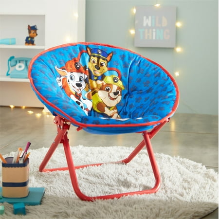 Nickelodeon s Paw Patrol 19  Toddler Mini Saucer Chair  Blue Polyester