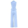 thumbnail image 4 of Women's Trousers Suit Set Casual Vest With Pockets For Everyday Wear Stylish Summer Outfit Pairing With Heels Comfortable And Machine Washable Activewear Snow Women Ladies Working Suits And Dresses, 4 of 4