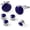 6pcs Blue Silver, variant on Men's Cufflinks & Tuxedo Studs Set - 316L Stainless Steel Formal Wedding Jewelry, Groomsmen Gift Set with Gift Box