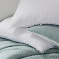 Levtex Home Pom Pom Quilt King Quilt Blue Haze Teal Green