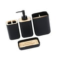 thumbnail image 3 of Accesorios de baño, organizador de baño, decoración de baño, regalo práctico, almacenamiento de artículos de tocador esenciales para tocador de Hotel, 010 negro, 3 of 8