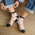 thumbnail image 3 of Fuzoiu Gingerbread Holiday Sweets Print Adult Socks, Crew Moisture-wicking Socks, Unisex Cushion Crew Socks,Casual Sports Ankle Socks, 3 of 7