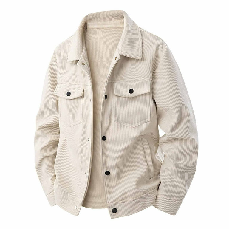 Domuza Shirt Jacket Men Stylish Casual Long Sleeve Button Up