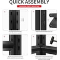 thumbnail image 4 of 36" W*72" H Book Shelf，5 Tier Metal Wide Bookshelf，Heavy Duty Book Shelfs，Adjustable Shelving Unit，Tall Bookcase，Industrial Bookshelf for Living Room，Bedroom，Office and Library, 4 of 8