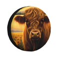 thumbnail image 1 of Balery Sunset Sunflower Cow A Cubiertas para Neumáticos - Protector Resistente para Neumáticos de Camioneta, SUV, Remolque, Camper y RV-16 inch, 1 of 6