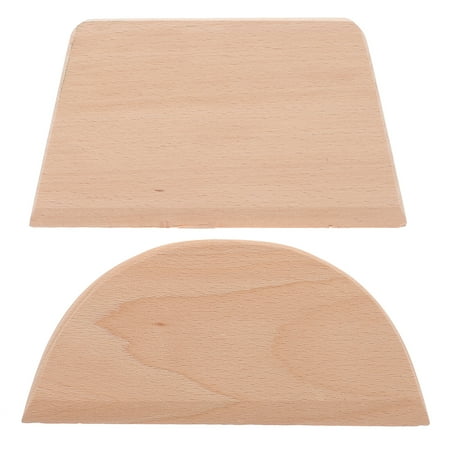 

Yongwei cutter 2pcs Wooden Scraper Chopper Cutter Practical Baking Tool Kitchen Gadget for Home Kitchen (Log Color Semicircle Style Trapezoid Style)