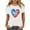 White(Style 38), variant on Spring Summer Women Cotton Tops, Ladies Short Sleeve Round Neck Casual Independence Day Printed T-Shirt