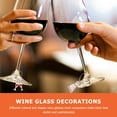 thumbnail image 5 of UPOUART Adorable Wine Glass Charms for Decor with Craftsmanship and Assorted Colors 6pcs, 5 of 8