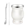 thumbnail image 3 of Juego de mate de calabaza de 230 ml, taza de té tradicional para dormitorio, hogar y oficina. Blanco, 3 of 9