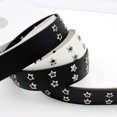 thumbnail image 5 of Korean version hollow punk casual belt women's fashion star gas eye decoration hip hop double row belt women's gift, 5 of 6