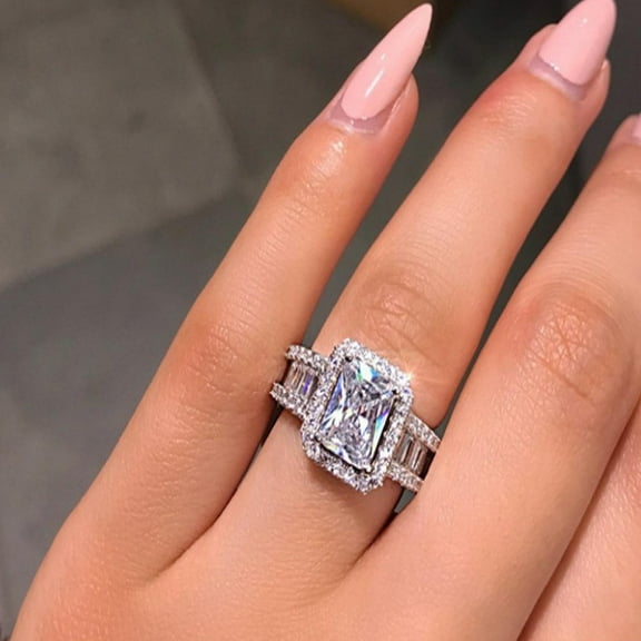 Women's S925 Sterling Silver Zircon Ring