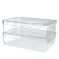 Mainstays Clear Glossy Plastic Boot Shoe Box with Lid, Adult Size