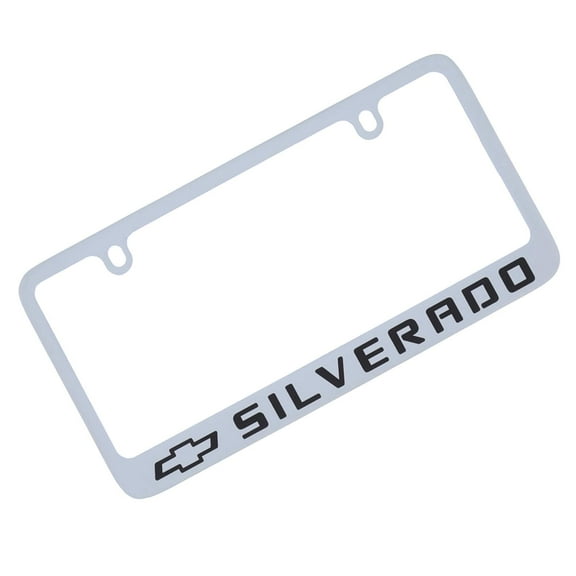 Chevrolet Silverado Chrome Metal License Plate Frame