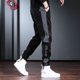 thumbnail image 2 of Pantalones deportivos de pana estilo harén para hombre, pantalones deportivos lisos de estilo coreano, pantalones deportivos de moda elásticos planos L para hombre, 2 of 5
