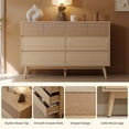 thumbnail image 3 of RichYa Fluted 8-Drawer Dresser for Bedroom, Chest of Drawers with Storage,Wooden TV Stand for Living Room, Entryway, 3 of 9