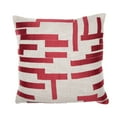 thumbnail image 2 of Ox Bay and Stacy Garcia 20" x 20" Red/Ivory Geometric Embroidered Cotton Blend Adult Decorative Throw Pillow, 2 of 8