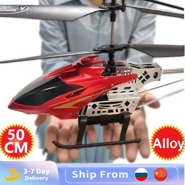 Helicoptero Rc grande para adultos y ninos juguete profesional de gran tamano para exteriores retencion de altitud luces LED de aleacion 4 canales 50 CM Fivean unisex Walmart en linea