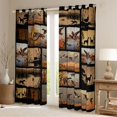 thumbnail image 2 of jejeloiu Wild Animals Mallard Blackout Curtains Set of 2 (52x84 Each),Retro Rustic Duck Window Curtains For Men Women, 2 of 6