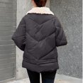 thumbnail image 4 of WREESH Women Pocket Zipper Integrated Color Block Warm Cotton Jacket, 4 of 4