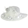 thumbnail image 2 of Organza Church Fascinator Wedding Tea Party Derby Hats for Women Flower Wide Brim Sun Hat, 2 of 3