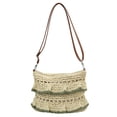 thumbnail image 1 of Bolso Tipo Cartera Paja Con Bolso Hobo para Mujer Gran Capacidad (verde), 1 of 9