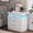 white, variant on UZUGUL Black Nightstand with Charging Station and LED Lights, Modern End Side Table with Sliding Top and 3 Drawers, black