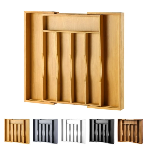 Organizador de cajones Caddy Oridom de bambú, ajustable y ampliable, 36 x 35 x 5 cm