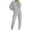 Gray, variant on Mrat Oversized Hoodies Set Women's 2 Piece Outfits Sweatsuit Fall Crewneck Cropped Sweatshirts Wide Leg Pants Loungewear Tracksuit Sets S-76 White XL