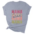 thumbnail image 5 of TSADFHJI Chandails en Molleton pour Femmes Sans Capuches Longs Décontractés Imprimés Col Rond Manches Courtes Tee Tops Tunique Blouse m Gris, 5 of 5